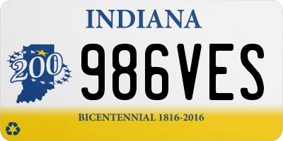 IN license plate 986VES