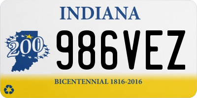 IN license plate 986VEZ