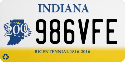 IN license plate 986VFE