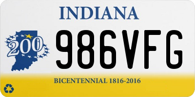 IN license plate 986VFG