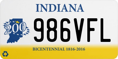 IN license plate 986VFL