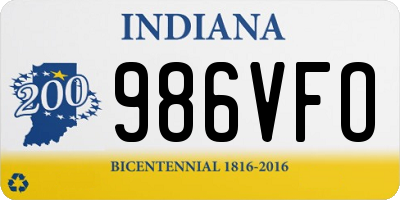 IN license plate 986VFO