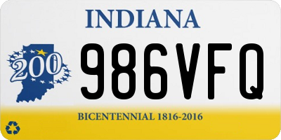 IN license plate 986VFQ