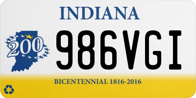 IN license plate 986VGI