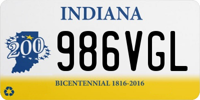 IN license plate 986VGL