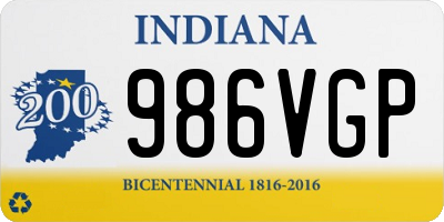 IN license plate 986VGP