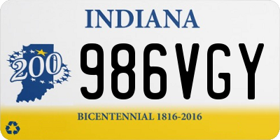 IN license plate 986VGY