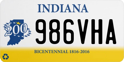 IN license plate 986VHA