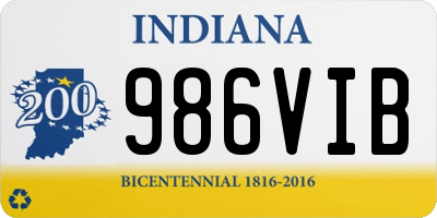 IN license plate 986VIB