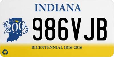 IN license plate 986VJB