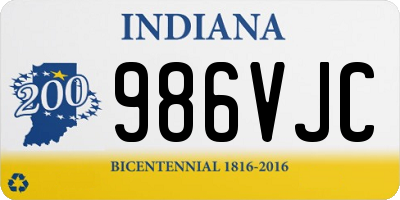 IN license plate 986VJC