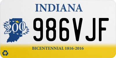 IN license plate 986VJF