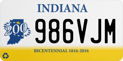 IN license plate 986VJM