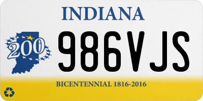 IN license plate 986VJS