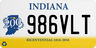 IN license plate 986VLT