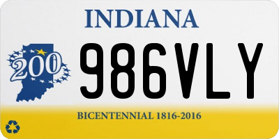 IN license plate 986VLY