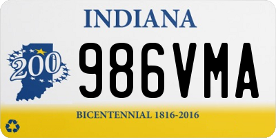 IN license plate 986VMA