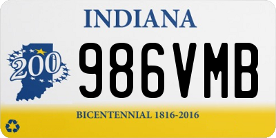 IN license plate 986VMB