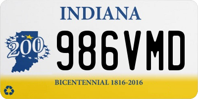 IN license plate 986VMD