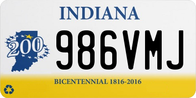 IN license plate 986VMJ