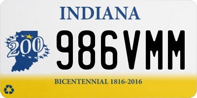 IN license plate 986VMM