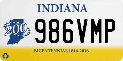 IN license plate 986VMP