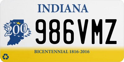 IN license plate 986VMZ