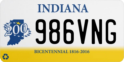 IN license plate 986VNG