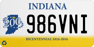 IN license plate 986VNI