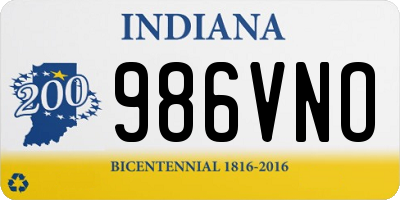 IN license plate 986VNO