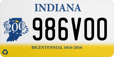 IN license plate 986VOO