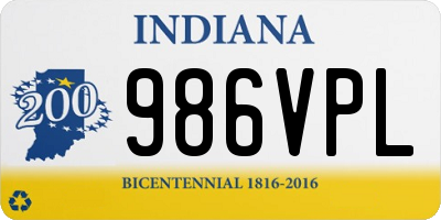 IN license plate 986VPL