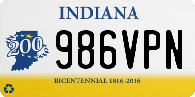 IN license plate 986VPN