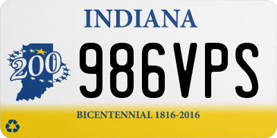 IN license plate 986VPS