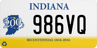 IN license plate 986VQ