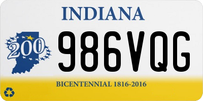 IN license plate 986VQG