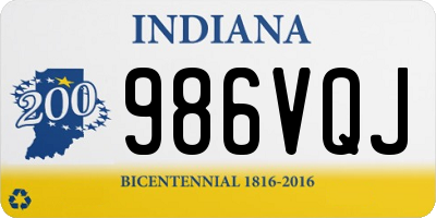 IN license plate 986VQJ