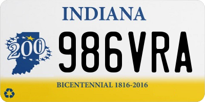 IN license plate 986VRA