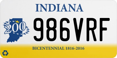 IN license plate 986VRF