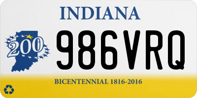 IN license plate 986VRQ