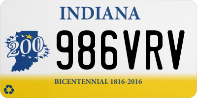 IN license plate 986VRV