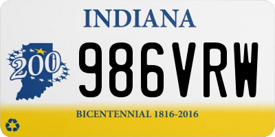 IN license plate 986VRW