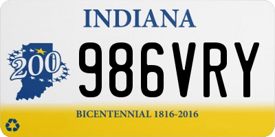 IN license plate 986VRY