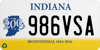 IN license plate 986VSA