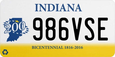 IN license plate 986VSE