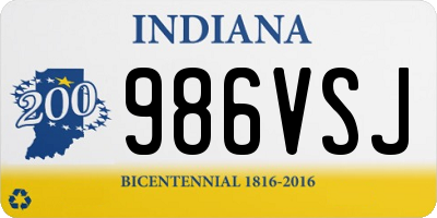 IN license plate 986VSJ