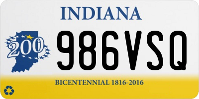 IN license plate 986VSQ