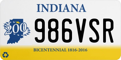 IN license plate 986VSR