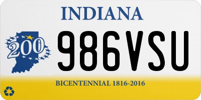IN license plate 986VSU