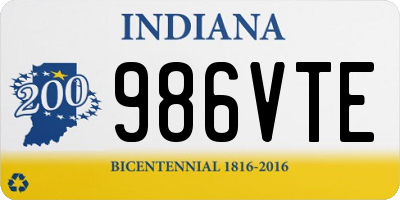 IN license plate 986VTE